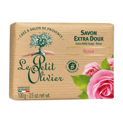 Le Petit Olivier Extra jemné mýdlo Růže 100 g