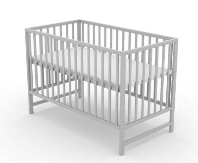 NELLYS Postýlka pro miminko Nature 120x60cm - šedá