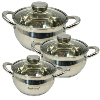 Haus Roland Sada nerezového nádobí 6 ks, kombinace lesku a matu
