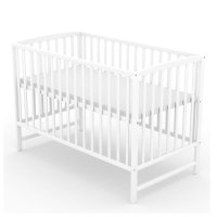 NELLYS Postýlka pro miminko ANNA 120x60cm se spouštěcím bokem - bílá