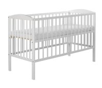 KLUPŚ Dřevěná postýlka pro miminko, 120x60 - bílá