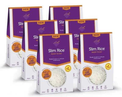 Slim Pasta Konjakové těstoviny ve tvaru rýže bez nálevu, výhodný balíček 5+1 zdarma