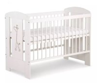 KLUPŚ Postýlka pro miminko Safari - bílá, 120x60cm