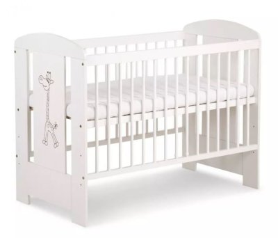 KLUPŚ Postýlka pro miminko Safari - bílá, 120x60cm