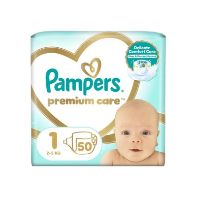 Pampers Premium Care vel. 1 2–5 kg dětské pleny 50 ks