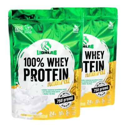 Lionlab Whey Protein bez sladidel a příchuti AKCE 1+1 natural + natural