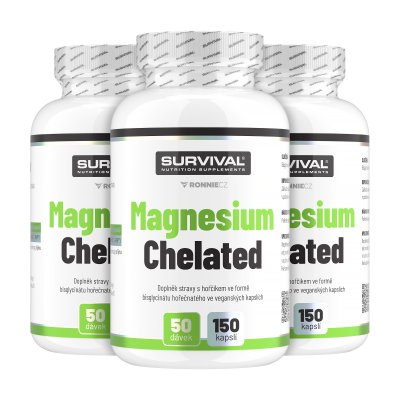 Survival Hořčík Magnesium Chelated 150 cps AKCE 2+1 ZDARMA