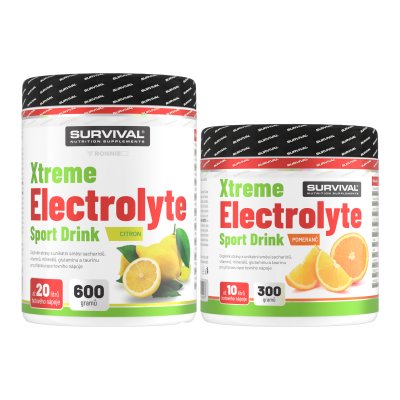 Survival Xtreme Electrolyte Sport Drink AKCE 600 g citron + 300 g pomeranč