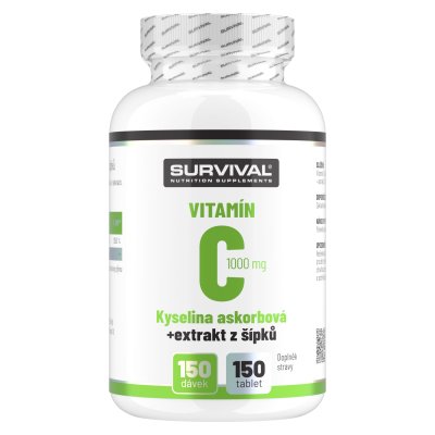 Survival Vitamín C 1000 mg + extrakt z šípků 150 tbl