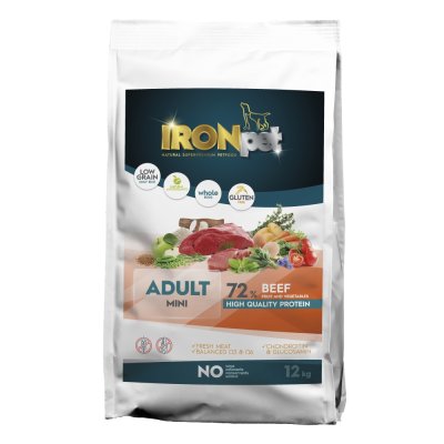 IRONpet Dog Mini Adult Beef (Hovězí) 12 kg