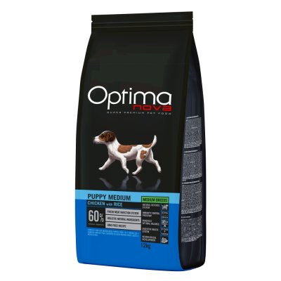 OPTIMAnova Dog Puppy Medium Chicken & Rice 12 kg
