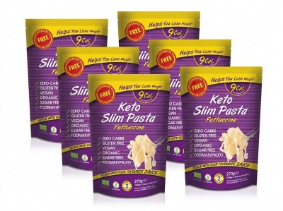 Slim Pasta Konjakové těstoviny ve tvaru fettuccine v nálevu, výhodný balíček 5+1