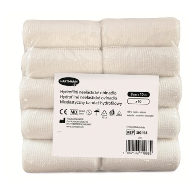 Hartmann Hydrofilní neelastické obinadlo 8 cm x 10 m 10 ks