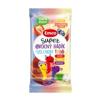 Emco Super ovocný hadík Trio jahoda, banán a borůvka 20 g