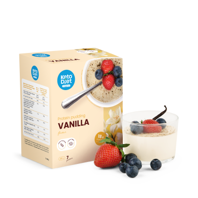 KetoDiet Proteinový pudink - příchuť vanilka (7 porcí)