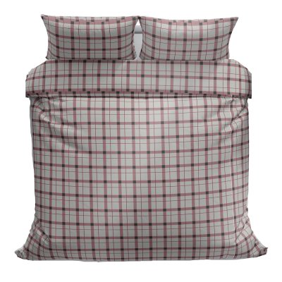 Povlečeme vše Bavlněné povlečení Růžové káro 140x200, 70x90 cm