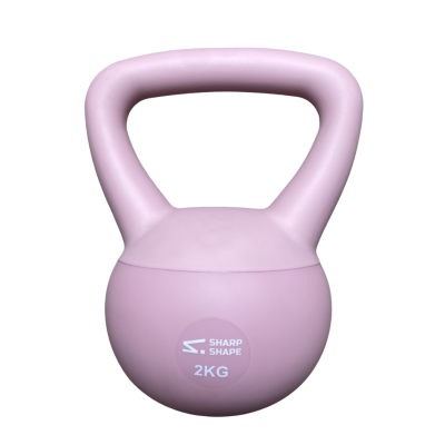 SharpShape Soft kettlebell 2 kg růžový