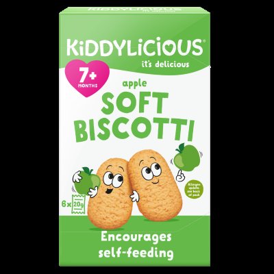Kiddylicious Sušenky měkké jablečné 120g