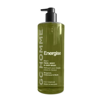 Grace Cole Pánské energizující tělové mýdlo 3v1 Bergamot, Cedr & Mošus 1 l