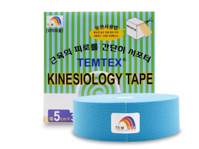 TEMTEX Kinesio tape Classic XL, modrá tejpovací páska 5cm x 32m