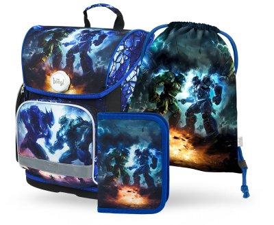 Baagl 3 SET Ergo Roboti: aktovka, penál, sáček