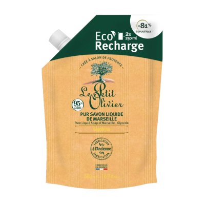 Le Petit Olivier Tekuté mýdlo Natural náhradní náplň 500 ml