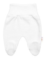 Baby Nellys Hand Made Pletené kojenecké polodupačky - bílé, vel. 68
