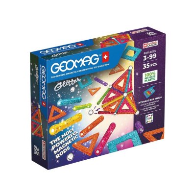 Geomag Glitter magnetická stavebnice 35 dílků