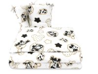 Baby Nellys Mantinel s povlečením do postýlky, 3D sada Myška Retro - 135x100