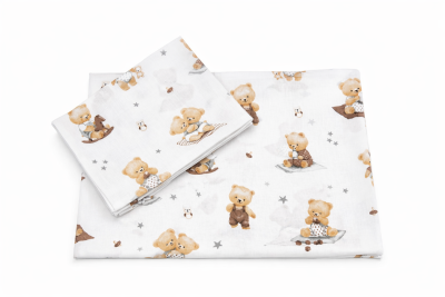 Baby Nellys Povlečení do postýlky, 2D sada -  Kouzelný méďa