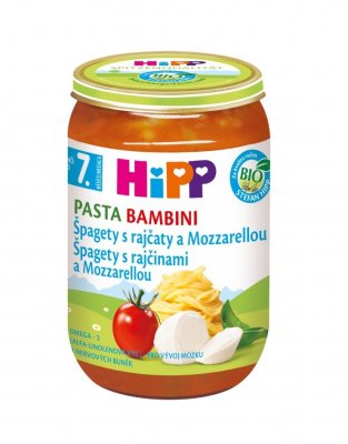 Hipp JUNIOR Bio Rajčata se špagetami a mozza.220 g