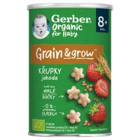 Gerber Organic Pšeničné křupky jahoda BIO 8m+ 35 g