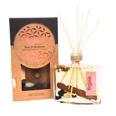 Song of India Organický vonný difuzér Organic Goodness - Rose & Geranium 150 ml