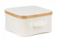 G21 Úložný box 30 x 30 x 15 cm bambusový s víkem, béžový