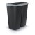 prosperplast Odpadkový koš COMPACTA Q DUO, 45 l černý se světle šedým víkem