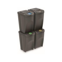 Prosperplast Odpadkový koš SORTIBOX 4 x 35 l šedý