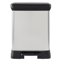 Curver Odpadkový koš Deco Bin Duo 10 + 18 l stříbrný