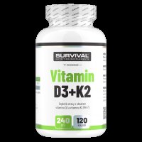 Survival Vitamin D3+K2 120 cps