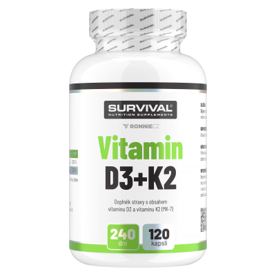 Survival Vitamin D3+K2 120 cps