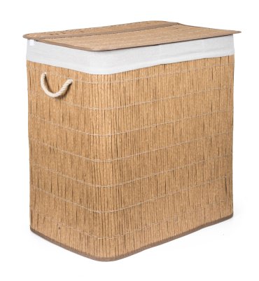 G21 Koš na prádlo 150 l s rozdělovači ratanový design s bílým košem