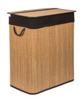 G21 Koš na prádlo 105 l s rozdělovačem bambusový s hnědým košem 63555164