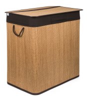 G21 Koš na prádlo 150 l s rozdělovači bambusový s hnědým košem 63555174