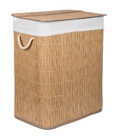 G21 Koš na prádlo 105 l s rozdělovačem ratanový design s bílým košem