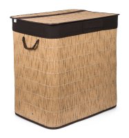G21 Koš na prádlo 150 l s rozdělovači ratanový design s hnědým košem