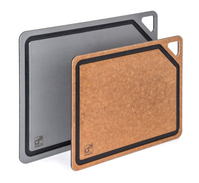 G21 Prkénko krájecí EcoCut z přírodní celulózy sada 2 ks, grafitové/hnědé