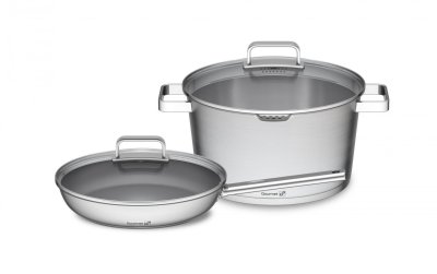 G21 Sada nádobí Gourmet Magic s cedníkem 4 díly, nerez