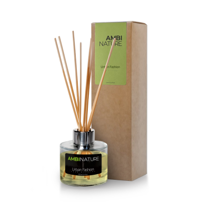 Ambinature Tyčinkový difuzér Urban Fashion MIKADO 100 ml Černá
