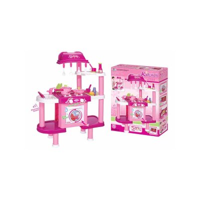 g21 Hračka Dětská kuchyňka LENA s příslušenstvím růžová II