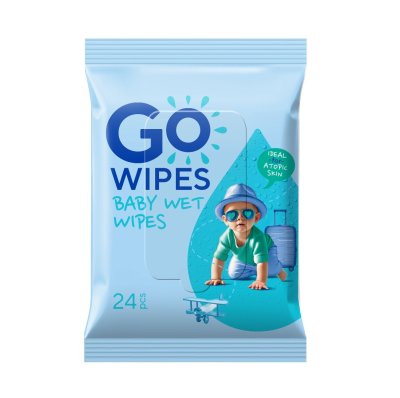 GoWipes Dětské vlhčené ubrousky na citlivou a atopickou pokožku Plastic Free 24 ks