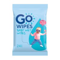 GoWipes Dětské vlhčené ubrousky pro novorozence Plastic Free 24 ks